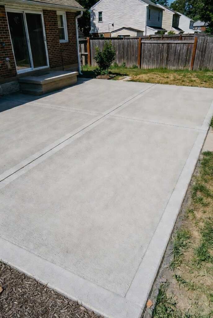 Broom finished patio