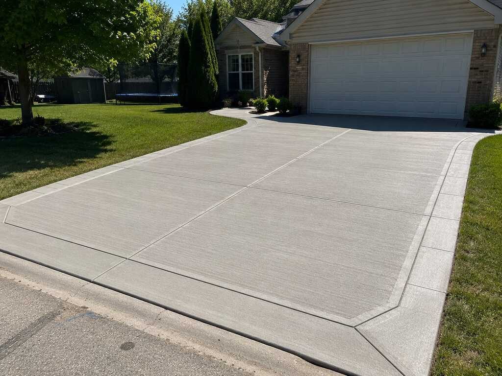 Concrete driveway
